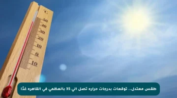 طقس معتدل.. توقعات بدرجات حرارة تصل إلى 35 بالعظمى في القاهرة غدًا